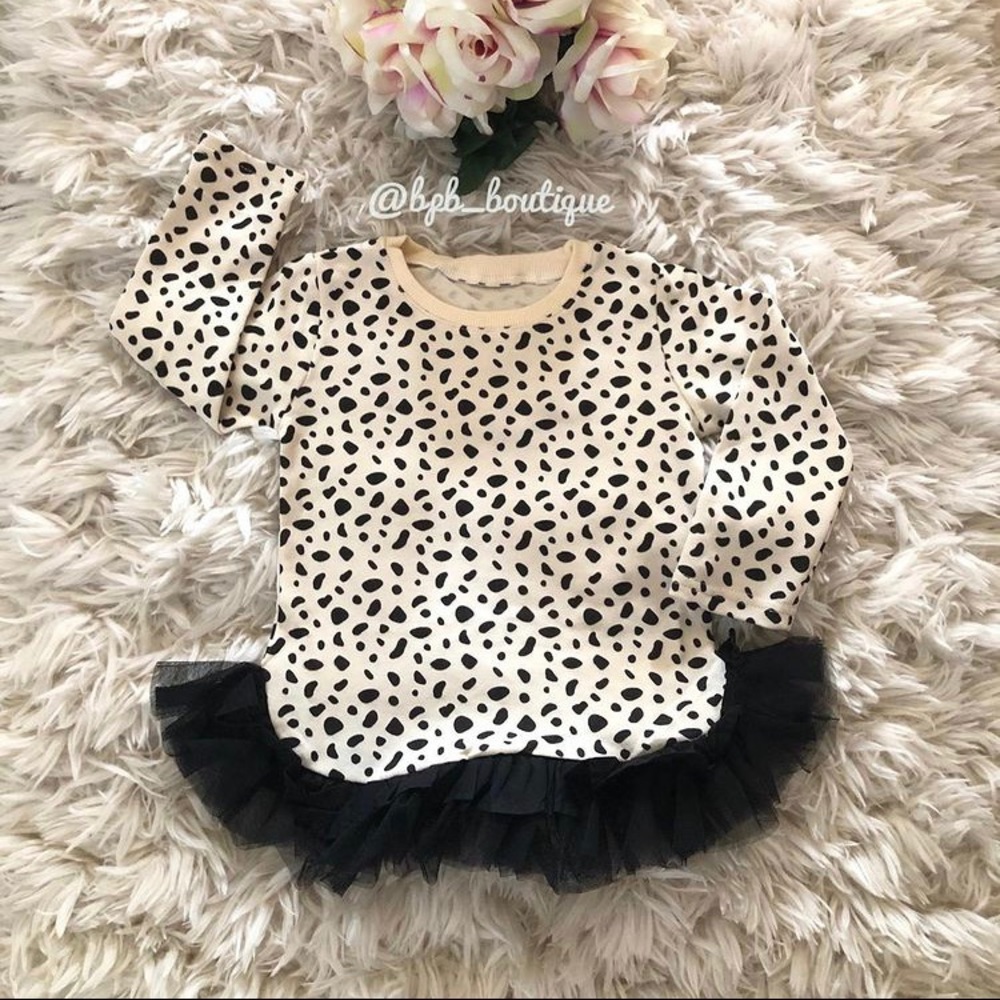 Girls Animal Print Tunic Top Dress